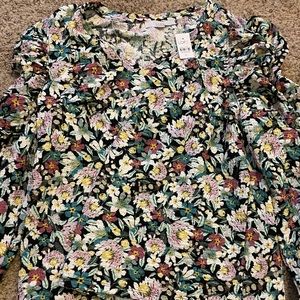 Nwt Ann Taylor loft floral long sleeved shirt